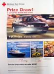 Poster advertising a Prize Draw in aid of the British Red Cross, 1997