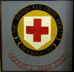 Large piece of embroidery: 'The British Red Cross Denbigh/30 Darby & Joan Club'