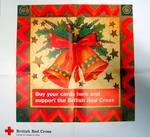 Large colour poster displayed in British Red Cross shops: 'Buy your cards here and support the British Red Cross'.