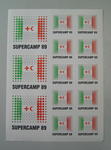 Sheet of 13 stickers (3 x large, 10 x small): Supercamp 89 .