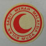 Sticker: malaysia bulan sabit merah.