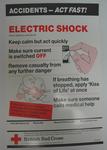 One of a series of 8 posters: Accidents - Act Fast! Electric Shock. This is what you should do ....