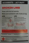 One of a series of 8 posters: Accidents - Act Fast! Broken Limb. This is what you should do ....