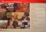 large colour poster illustrating The Fundamental Principles of the International Red Cross and Red Crescent Movement