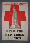 Small poster advertising Red Cross Clinics