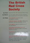 Small poster: The British Red Cross Society. Our Vision. Our Mission. Our Pledge.