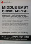 Middle East Crisis Appeal poster