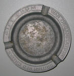 metal ashtray, produced by the Joint War Organisation