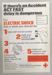 Poster promoting what to do in case of electric shock