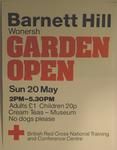 poster advertising a Garden Open Day at Barnet Hill, 1990