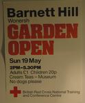 poster advertising a Garden Open Day at Barnet Hill