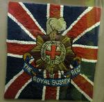 Embroidery of the Regimental badge of The Royal Sussex Regiment