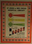 poster advertising the St John and Red Cross Hospital Library
