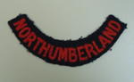 Cloth flash for outdoor uniform (red on black): Northumberland