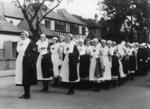 Female members of Surrey Branch ready to march through Croydon