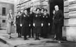 Black and white photograph showing a group of Red Cross officers with Princess Mary