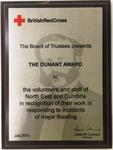 The Dunant Award plaque