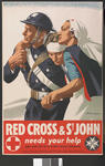 poster 'Red Cross and St John needs your help. Send Your Gifts to St James's Palace, London, S.W.1.'