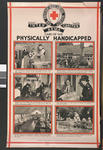 One of a set of large posters illustrating the services of the British Red Cross: Care of the Pysically Handicapped.