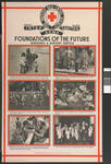 One of a set of large posters illustrating the services of the British Red Cross: Foundations of the Future. Nurseries and Nursery Service.