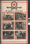 One of a set of large posters illustrating the services of the British Red Cross: In Camp and Sick Bay.