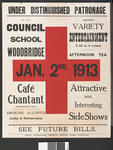 Poster advertising entertainments at the Council School, Woodbridge - 31st December 1913