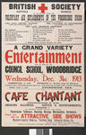 Poster advertising entertainments at the Council School, Woodbridge - 31st December 1913