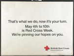 Postal frank for Red Cross Week 1994, with slogan "We're pinning our hopes on you"