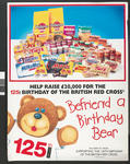 'Help Raise £20,000 for 125 Birthday of the British Red Cross. Befriend a Birthday Bear. See leaflet for details.Supporting the 125th Birthday of the British Red Cross.'