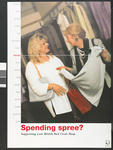 Large double-sided poster with colour image: 'Spending Spree? Supporting your local British Red Cross Shop'. Produced with the Association of Charity Shops.
