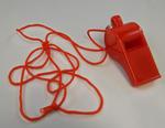 Red plastic whistle