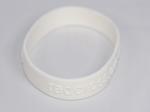 Branded white rubber wristband: 'Power of Humanity' campaign