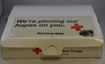 British Red Cross Week Collectors pin tray: "We're pinning our hopes on you"