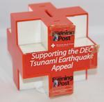 DEC Tsunami Eathquake Appeal collecting box