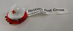 Small promotional souvenir logobug with plastic hard hat: 'British Red Cross. Berkshire Branch'
