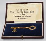 The master key to Barnett Hill used by H.M. Queen Elizabeth at the opening ceremony, 1944