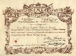 Certificate awarded to Miss Jennie Griffiths Bodawel Groeston having attended a British Red Cross Home Nursing course and examined April 11th 1916.
