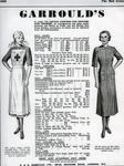 Laminated illustrated A4 advertisement for British Red Cross uniforms and accessories including measurements and prices.