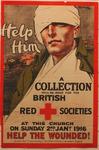 Laminated reproduction (small scale) of Tom Purvis 'Help Him' poster, 1916