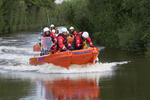 photograph of British Red Cross emergency relief teams during floods in Gloucester
