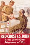 Poster produced by the British Red Cross Society and the Order of St John to appeal for funds to help Prisoners of War.