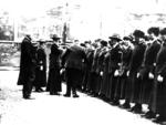 A group of VADs are greeted by Sir Arthur Stanley before their departure to Salonika, Greece