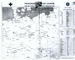 Photograph of a map of prisoner of war camps in Germany