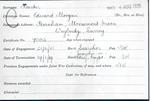 First World War service record card for Edward Forster, writer