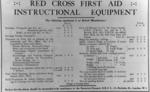 Red Cross first aid instructional equipment inventory list