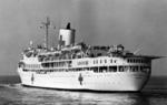 Hospital ship 'Uganda' leaving for the Falklands