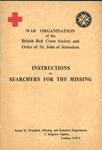Front cover of Joint War Organisation publication 'Instructions to Searchers for the Missing'
