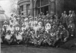 Nursing Staff and Patients outside Ashcombe House Red Cross Hospital in Weston-Super-Mare, Somerset