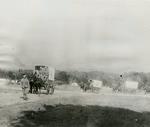Three Horse drawn Ambulances with the Red Cross on the Side