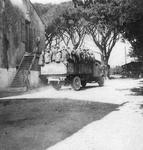 German prisoners of war in an open truck in France